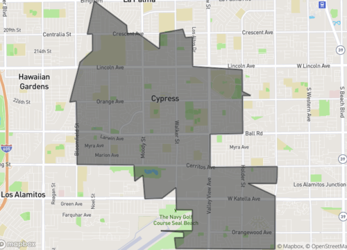 Map of cypress