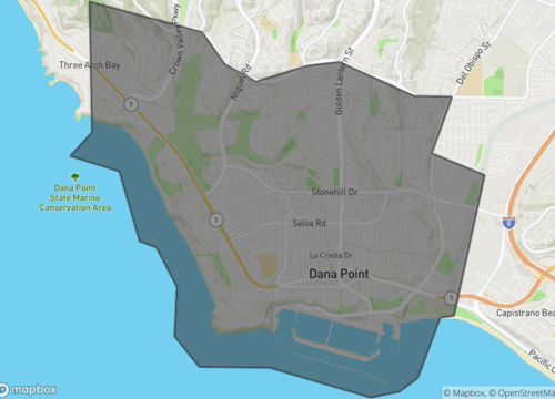 Map of dana point