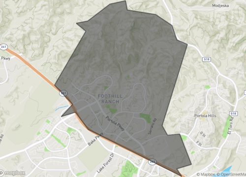 Map of foothill ranch