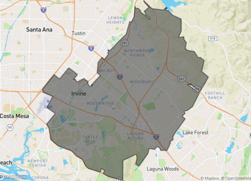 Map of irvine