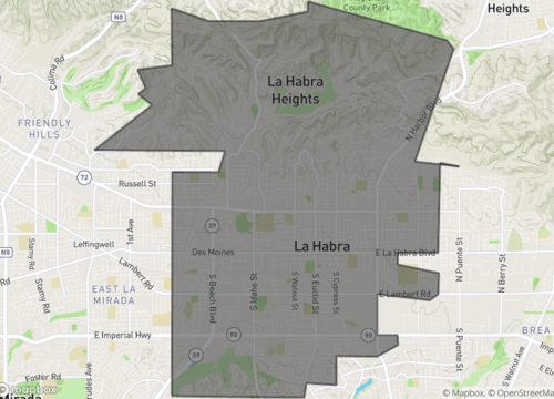 Map of la habra
