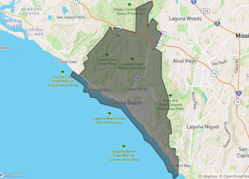 Map of laguna beach
