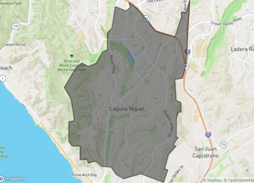 Map of laguna niguel
