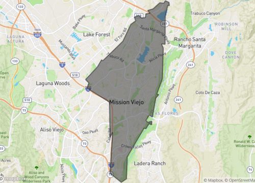 Map of mission viejo