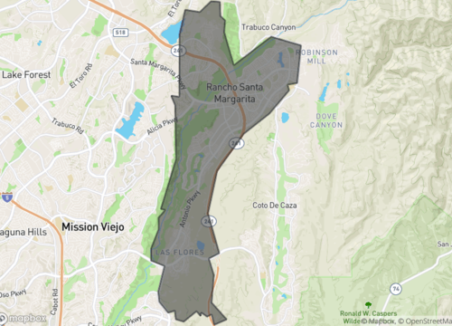 Map of rancho santa margarita