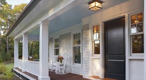 Front porch of new custom home
