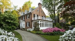 Colonial house on a Spring day