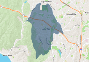 Map of Aliso Viejo Northwest
