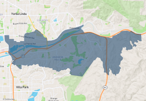 Map of Anaheim Hills