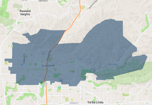 Map of Brea West