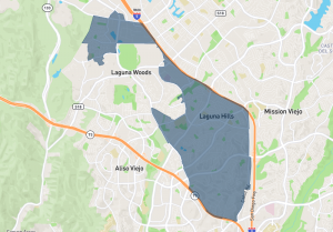 Map of Central Laguna Hills East