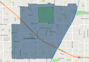 Map of Fountain Valley