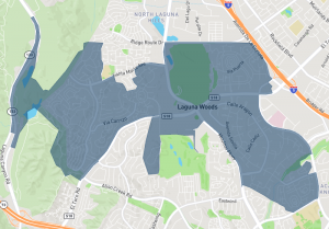 Map of Laguna Woods West