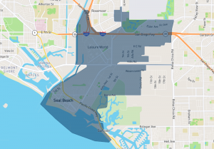 Map of Old Town of Seal Beach