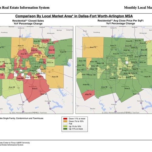 Comparing the Price Per Square Footage in Texas?