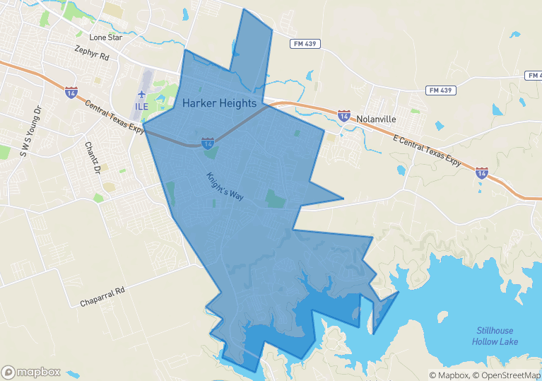 Harker Heights Zip Code Map Map of world