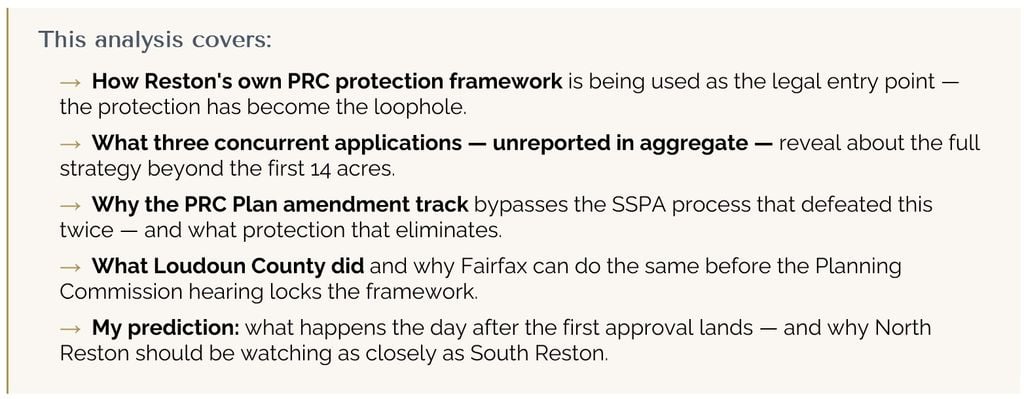 Three concurrent applications, 306 stacked condo units, $40 million assessed value at risk — Reston National Golf Course Fairfax County 2026 and how this story breaks down