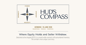 Hud's Compass header for the Herndon June 2026 blog, analyzing the seller-withdrawal pattern.