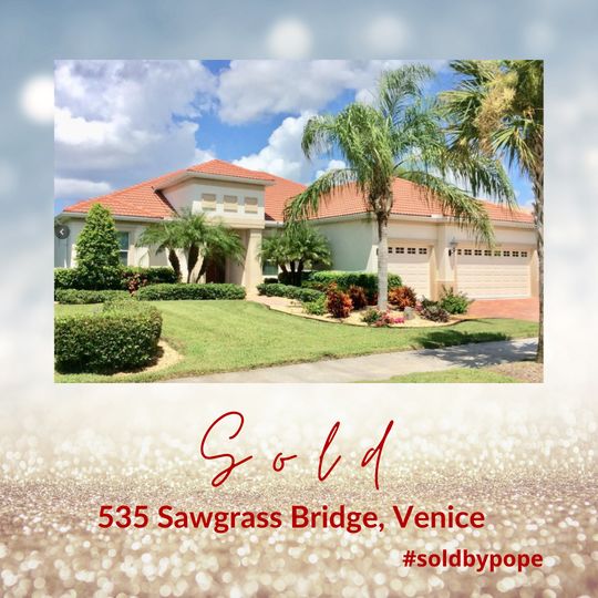 535 Sawgrass Bridge, Venice Florida sold by Christine Pope