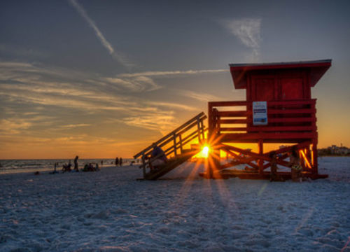 Lifeguard station on Siesta Key