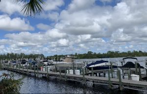 Waterlefe neighborhood in Bradenton, Florida docks