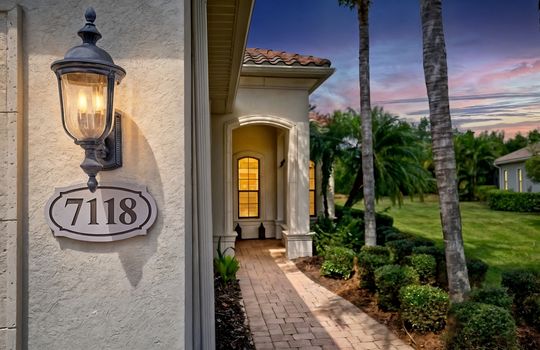 Garage address and side front door