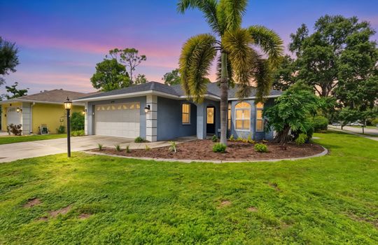 Exterior ground level twilight