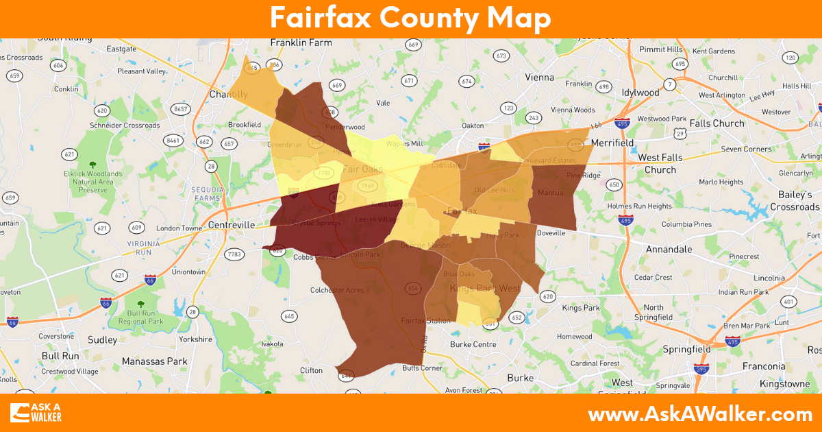 Map of Fairfax County