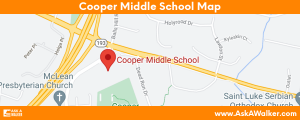 Map of Cooper Middle School