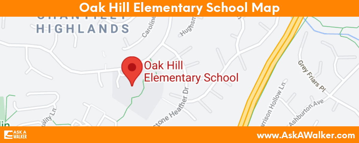Map of Oak Hill Elementary School
