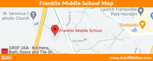 Map of Franklin Middle School