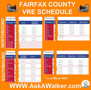 Fairfax County VRE Schedule
