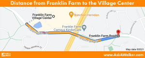 Distance from Franklin Farm to Franklin Farm Village Center