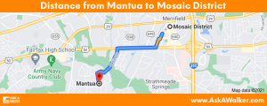 Distance from Mantua to Mosaic District