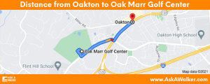 Distance from Oakton to Oak Marr Golf Center