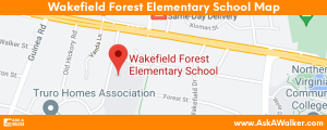Map of Wakefield Forest Elementary School
