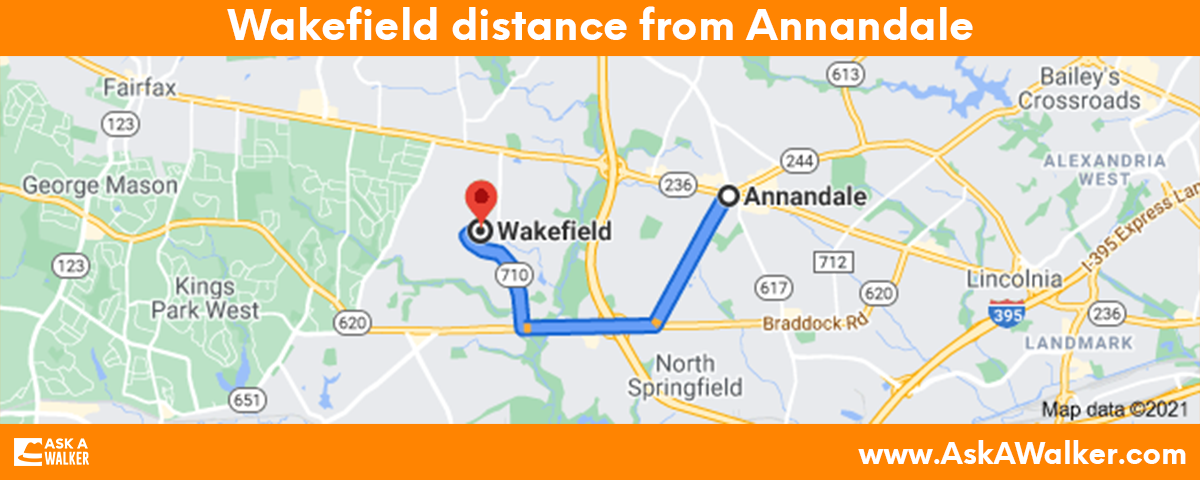 Distance from Wakefield to Annandale