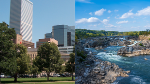 City VS Waterfalls
