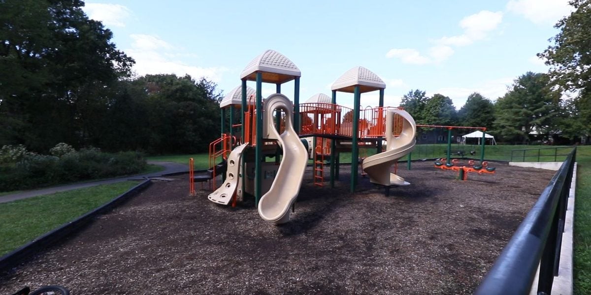 Playground beside the Franklin Farm trail network
