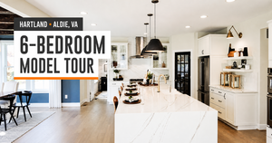 Hartland Aldie Virginia six-bedroom model-home kitchen tour