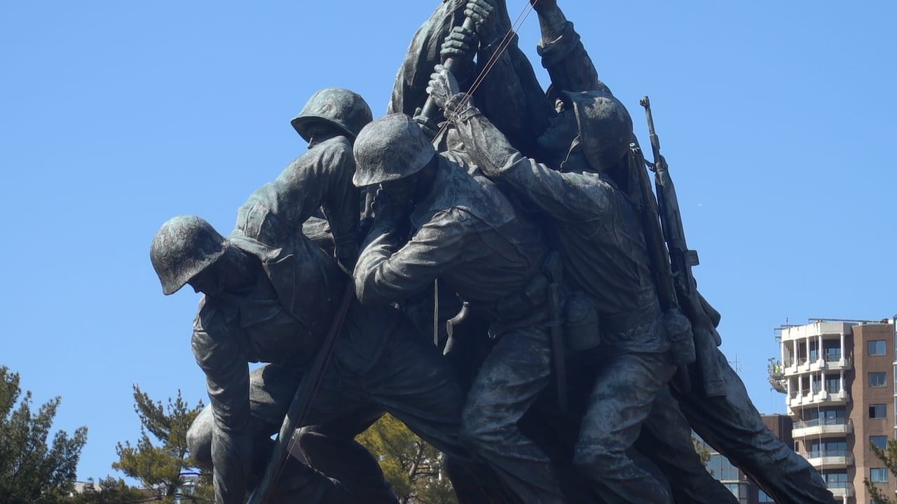 Marine Corps War Memorial in Arlington, Virginia