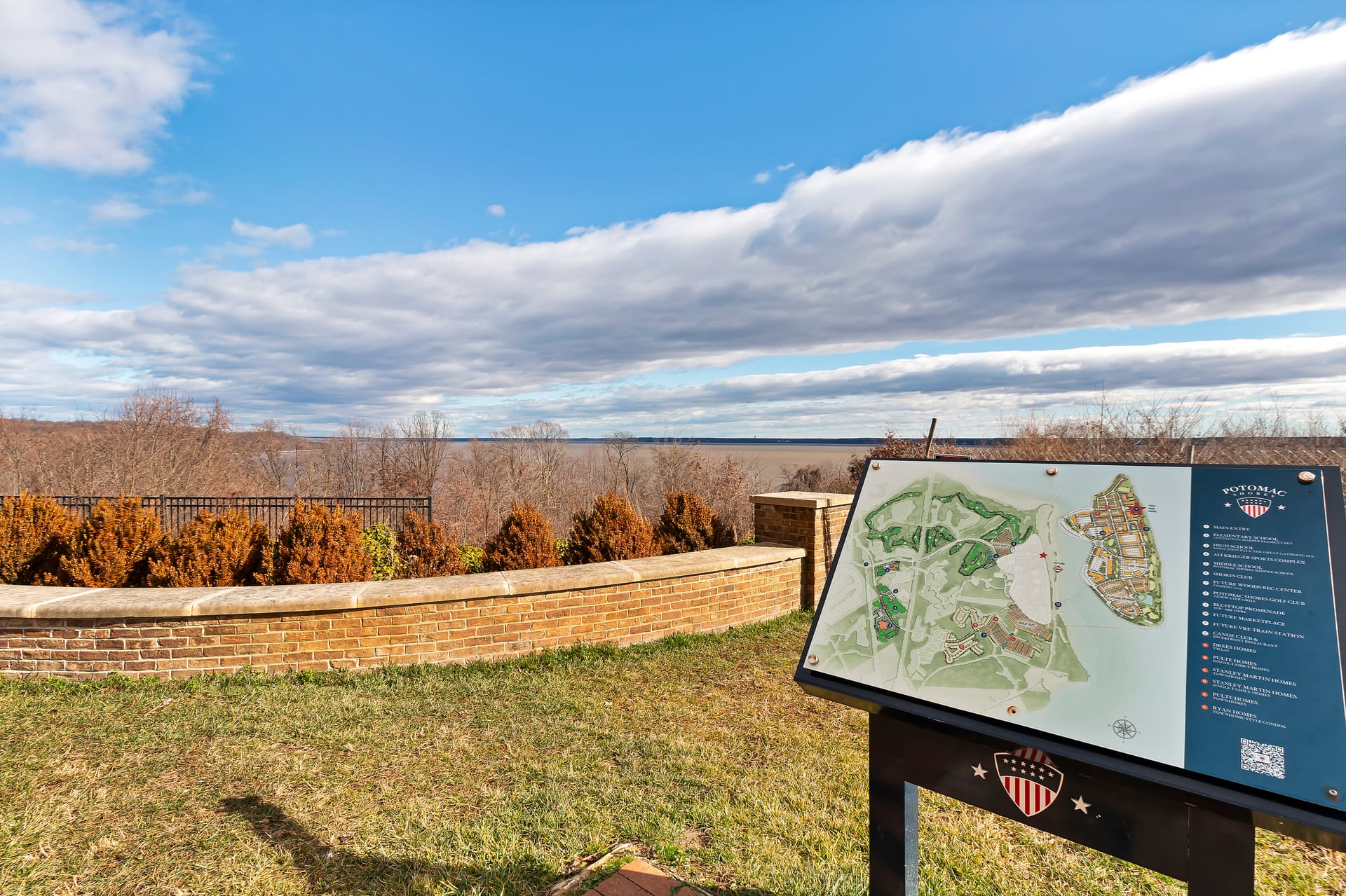 Potomac Shores community map overlooking the Potomac River