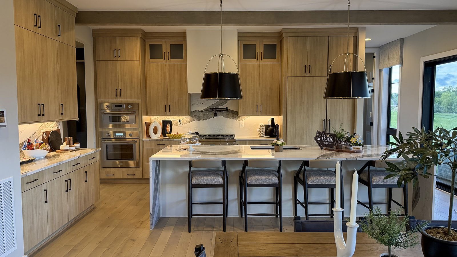 Kitchen in the Wormald Oakhall model at Valley Springs Estates in Purcellville, Virginia