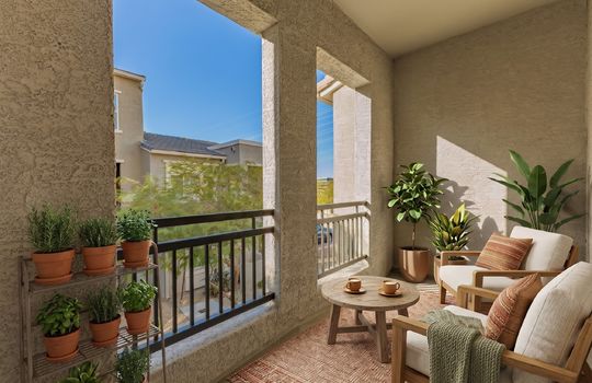 27 - Balcony with furniture removed - AI