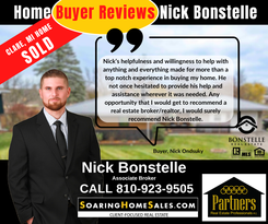 Buyer Review in Clare MI for home sold by Nick Bonstelle