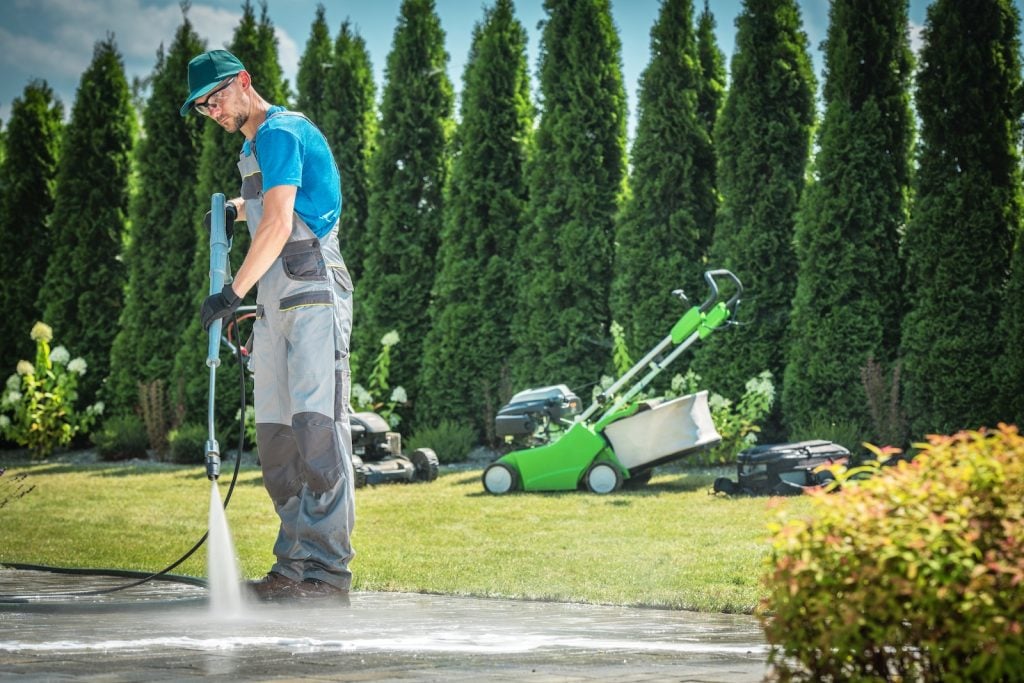 pressure washing home curb appeal