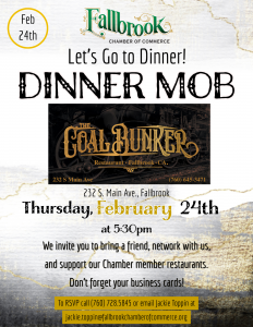 Fallbrook Dinner MOB at the Coal Bunker