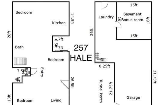 257 Hale floorplan