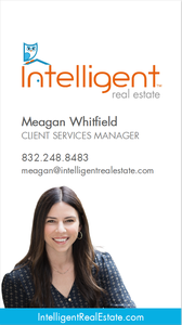 Business card for Meagan Whitfield, Licensed Assistant at Intelligent Real Estate