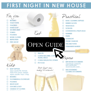 First Night Checklist
